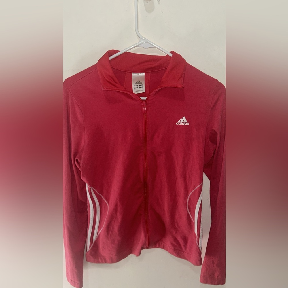 Adidas Women's Bold Red Bomber Jacket